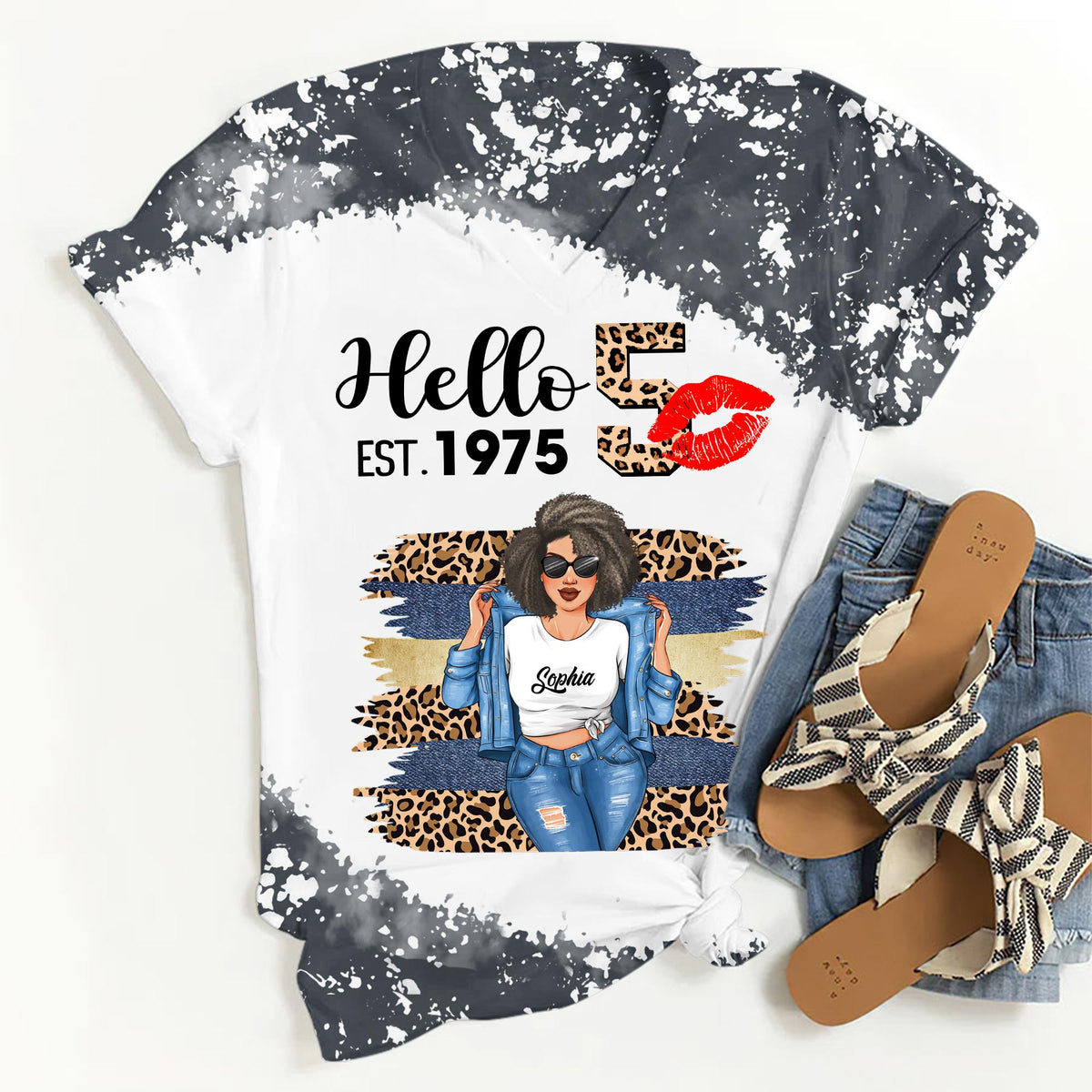 50th Birthday Shirts, Custom Birthday Shirts, Turning 50 Shirt, Gifts For Women Turning 50, 50 And Fabulous Shirt, 1975 Shirt, 50th Birthday Shirts For Her-YPT-TLQ