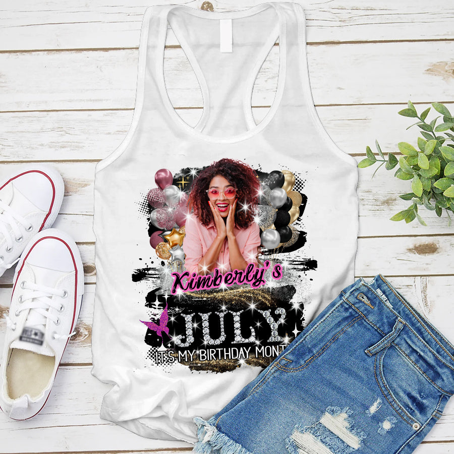 July Birthday Shirt, Custom Birthday Shirt, Queens Born In July, July Birthday Shirts For Woman, July Birthday Gifts-YPT-TLQ