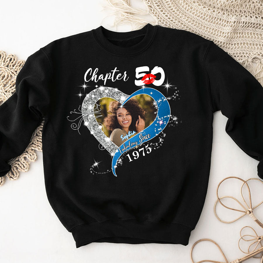 Custom Face Photo 50&#39;s Birthday Shirt, 50th Birthday Unique T Shirt For Woman, Custom Birthday Shirt, Her Gifts For 50 Years Old, Custom Picture Tee, Personalized Birthday Shirt-YPT-TLQ