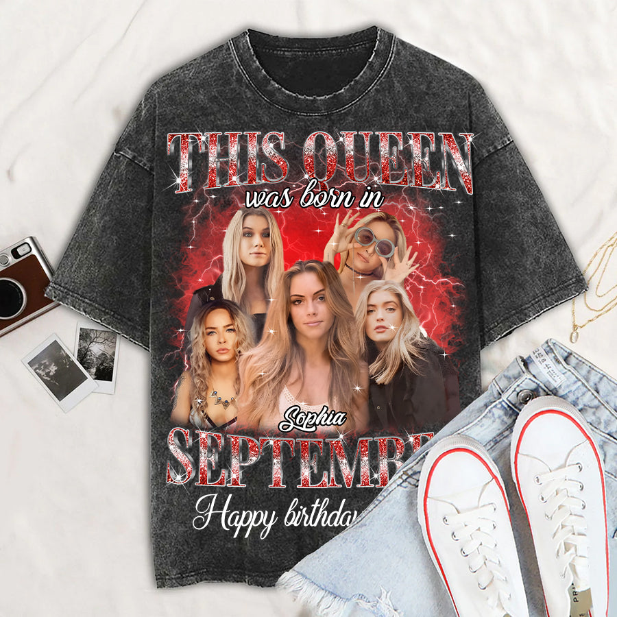 September Birthday Shirt, Custom Birthday Shirt, Queens are Born In September, September Birthday Shirts For Woman, September Birthday Gifts-YPT-TLQ