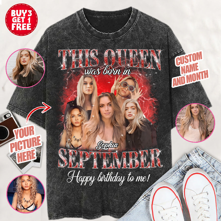 September Birthday Shirt, Custom Birthday Shirt, Queens are Born In September, September Birthday Shirts For Woman, September Birthday Gifts-YPT-TLQ