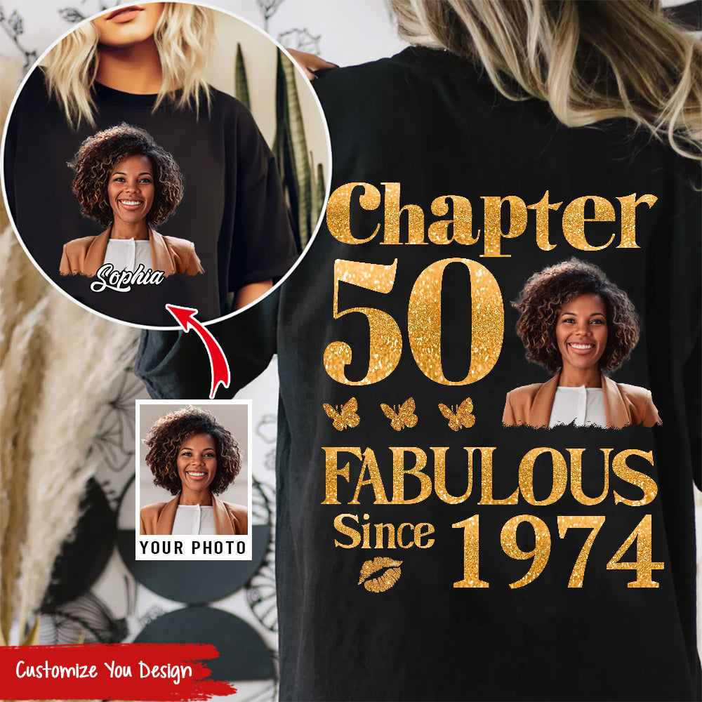 50th Birthday Shirts, Custom Birthday Shirts, Turning 50 Shirt, Gifts For Women Turning 50, 50 And Fabulous Shirt, 1974 Shirt - TLQ