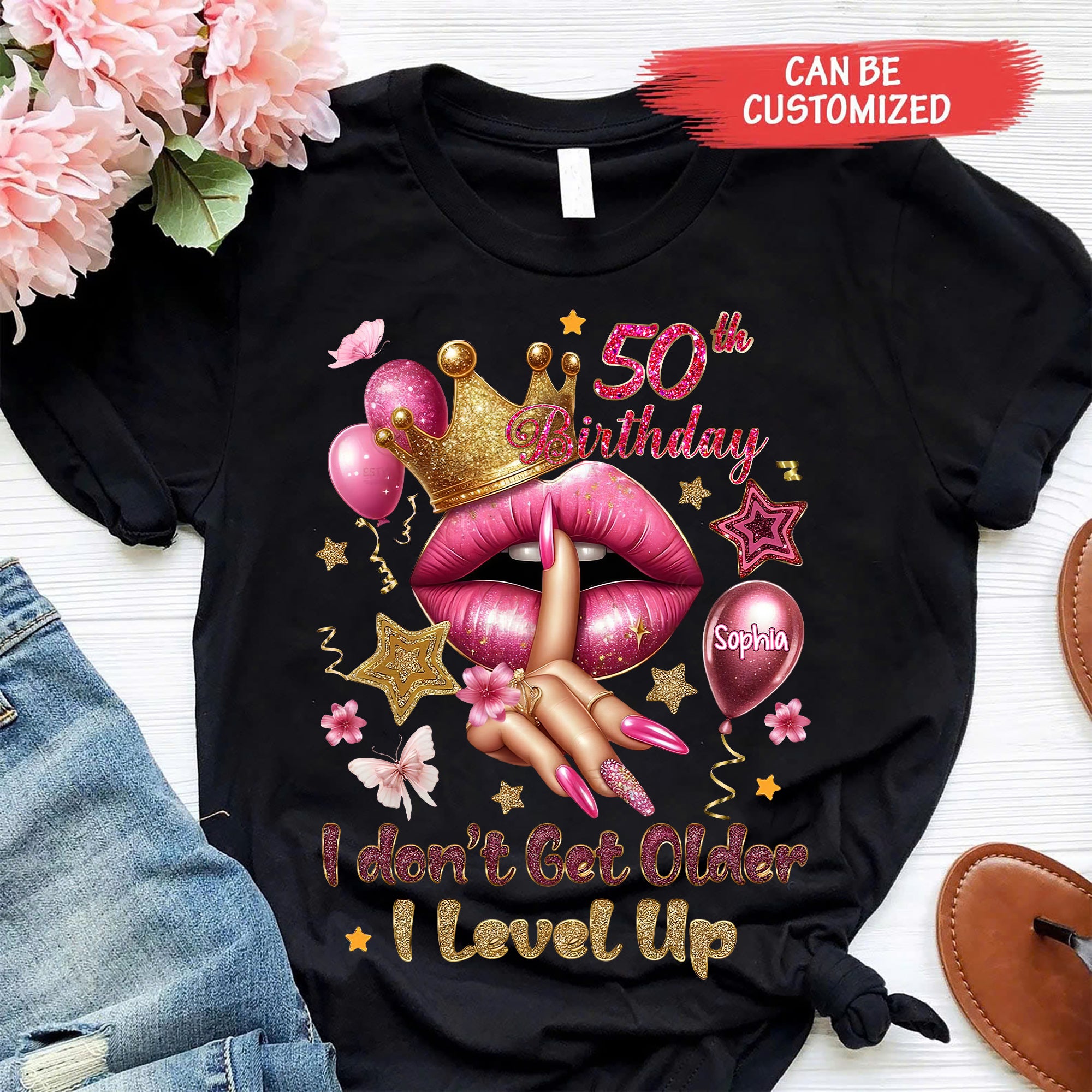 50th Birthday Shirts, Custom Birthday Shirts, Turning 50 Shirt, Gifts For Women Turning 50, 50 And Fabulous Shirt, 50th Birthday Shirts For Her - YPT-ALK