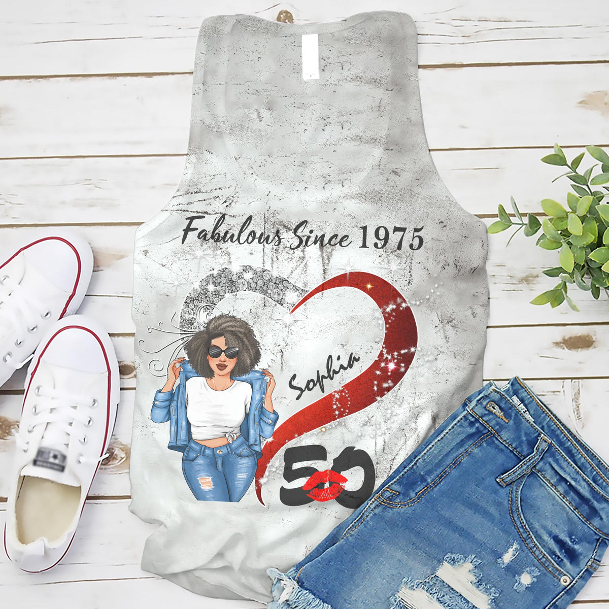 Chapter 50, Fabulous Since 1975 50th Birthday Unique T Shirt For Woman, Custom Birthday Shirt, Her Gifts For 50 Years Old , Turning 50 Birthday Cotton Shirt-YPT-TLQ