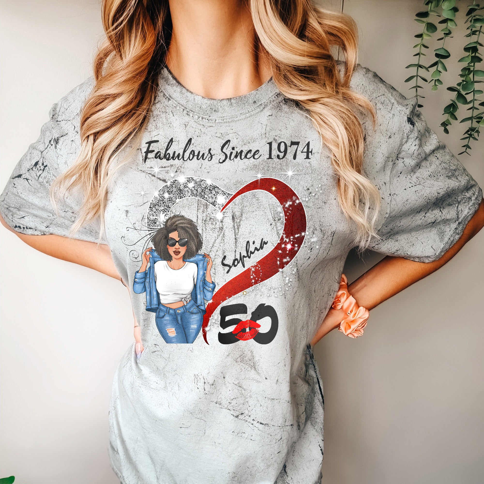 Chapter 50, Fabulous Since 1974 50th Birthday Unique T Shirt For Woman, Custom Birthday Shirt, Her Gifts For 50 Years Old , Turning 50 Birthday Cotton Shirt-YPT-TLQ