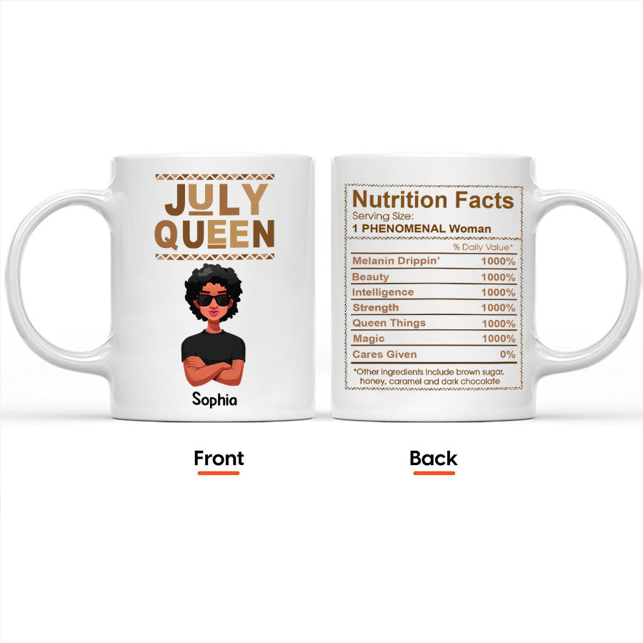 July Birthday Mug, Custom Birthday Mug, Queens Are Born In July, July Birthday Mug For Woman, July Birthday Gifts