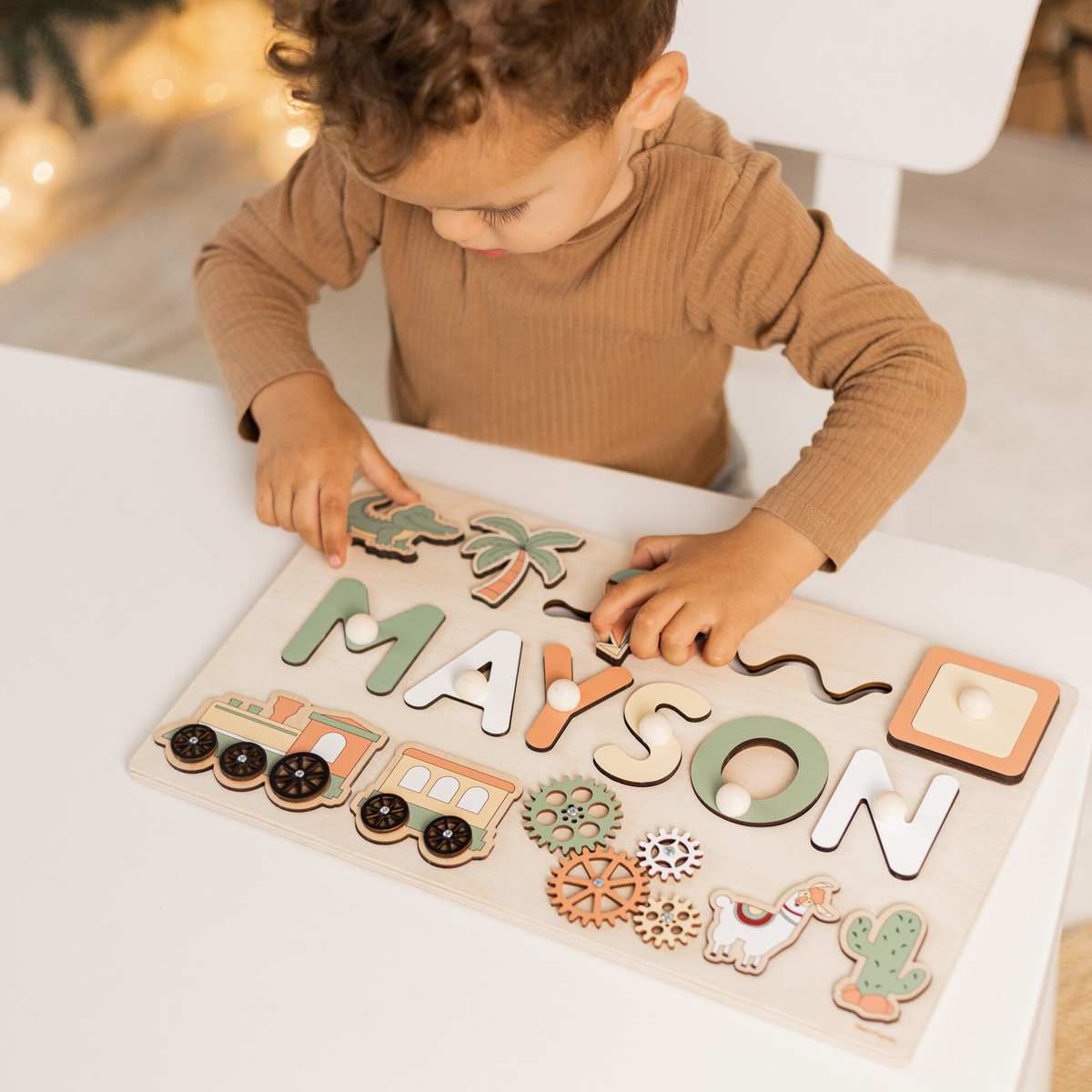 Personalized BusyBoard, Christmas Gifts For Kids, Custom Sensory Board for kids, Toys for kids, Montessori Board, Wooden Puzzle Board