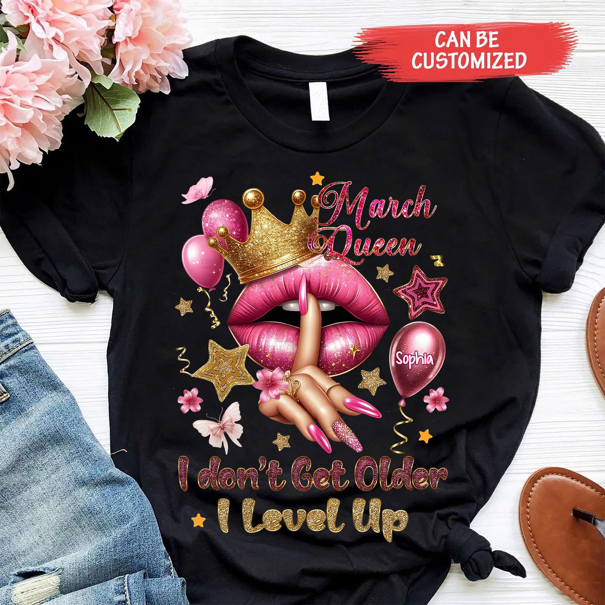 March Birthday Shirt, Custom Birthday Shirt, Queens Born In March, March Birthday Gifts, March shirts for Woman-YPT-ALK