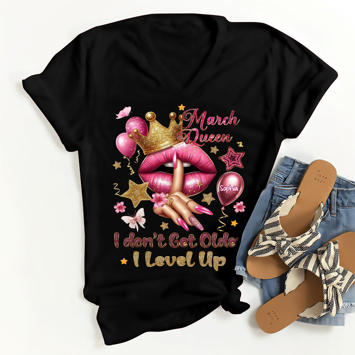 March Birthday Shirt, Custom Birthday Shirt, Queens Born In March, March Birthday Gifts, March shirts for Woman-YPT-ALK