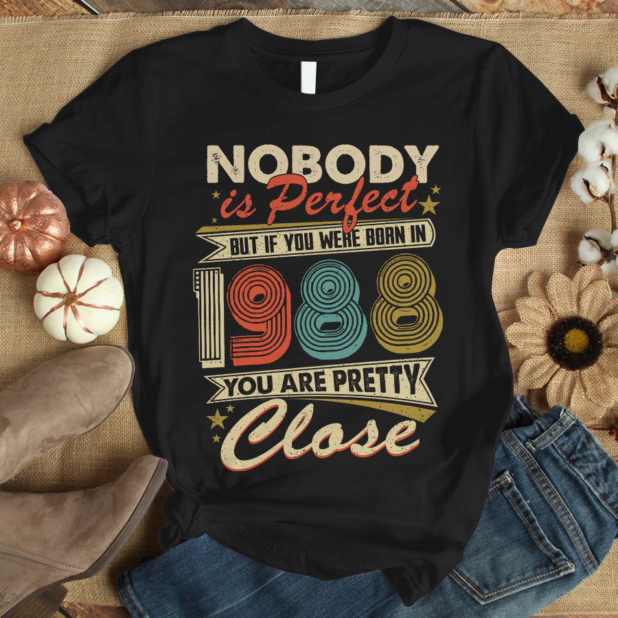 35th Birthday Shirts, Custom Birthday Shirts, Turning 35 Shirt, Gifts For Women ,Men Turning 35, 35 And Fabulous Shirt, 1988 Shirt, 35th Birthday Shirts