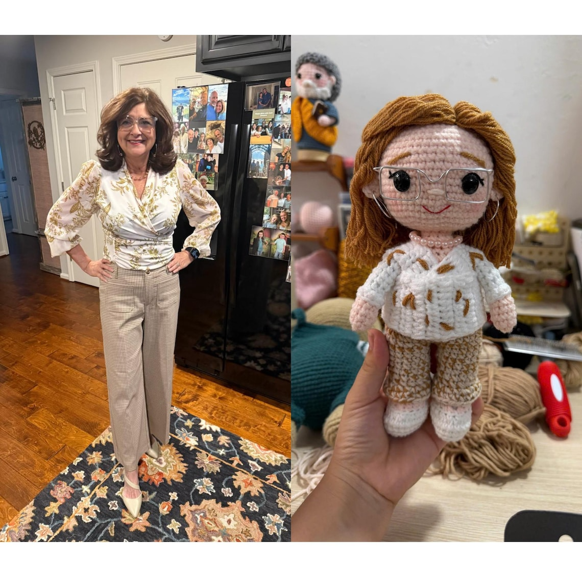 Custom Nurse Crochet Doll from Photo, Personalized RN Gift, Handmade Amigurumi Nurse Plush, Nurse Appreciation Gift