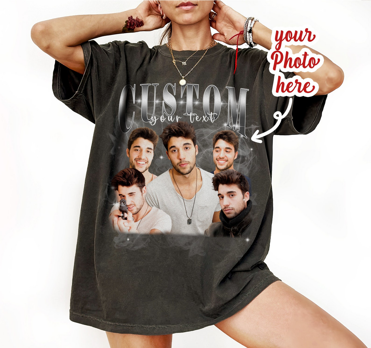 Custom T Shirts With Photo, Custom Picture T Shirts, Valentines Gifts For Her, Shirt Valentine, Custom Print Tees, Shirt Birthday, Best Gifts For Girlfriend
