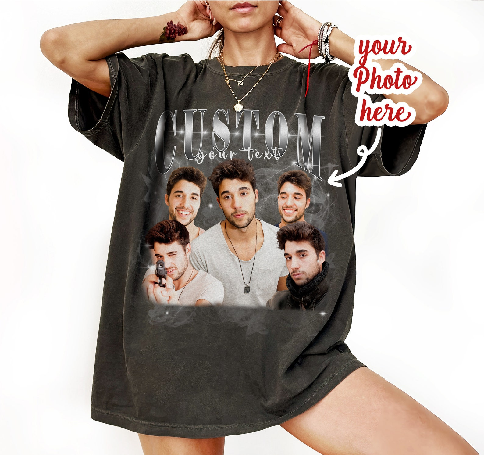 Custom T Shirts With Photo, Custom Picture T Shirts, Valentines Gifts For Her, Shirt Valentine, Custom Print Tees, Shirt Birthday, Best Gifts For Girlfriend