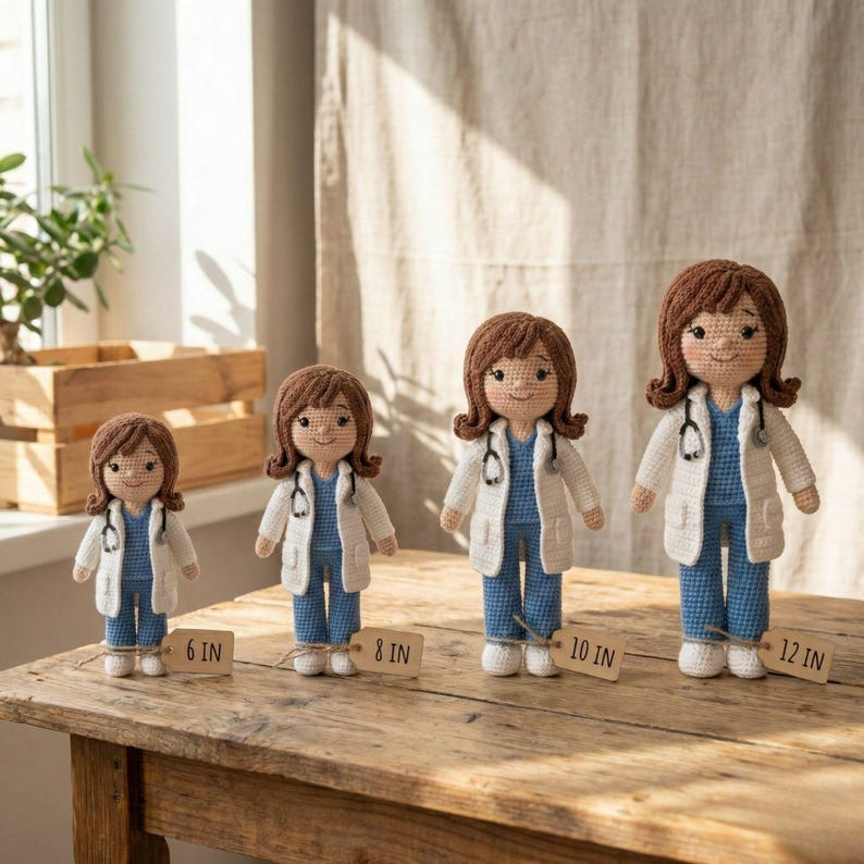 Look Alike Doll, Personalized Nurse Doctor Doll, Custom Crochet Doll from Photo, Healthcare Worker Gift, Doctor Nurse Appreciation Gift