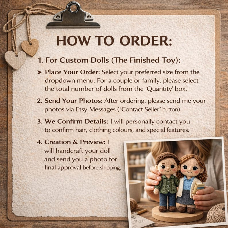 80th Birthday Gifts – Custom Crochet Doll From Photo – Personalized Grandma 80th Birthday Gift – Handmade Keepsake