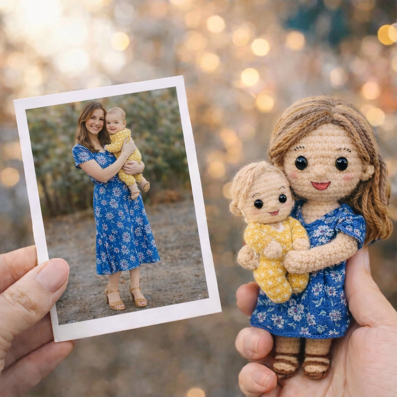 Custom Crochet Graduation Doll From Photo, Look alike doll, Graduation Gift for Her, Handmade Amigurumi Doll, College Graduation Keepsake