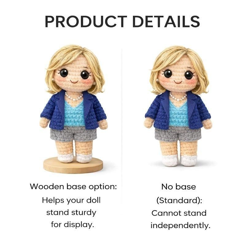 Custom Crochet Mom and Baby Doll from Photo, Personalized New Mom Gift, Handmade Amigurumi Family Portrait, First Birthday Keepsake Gift