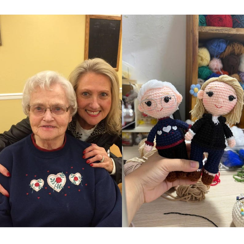 Personalized Doll, Custom Crochet People Look alike Photo, Portrait Mini Me Figurine