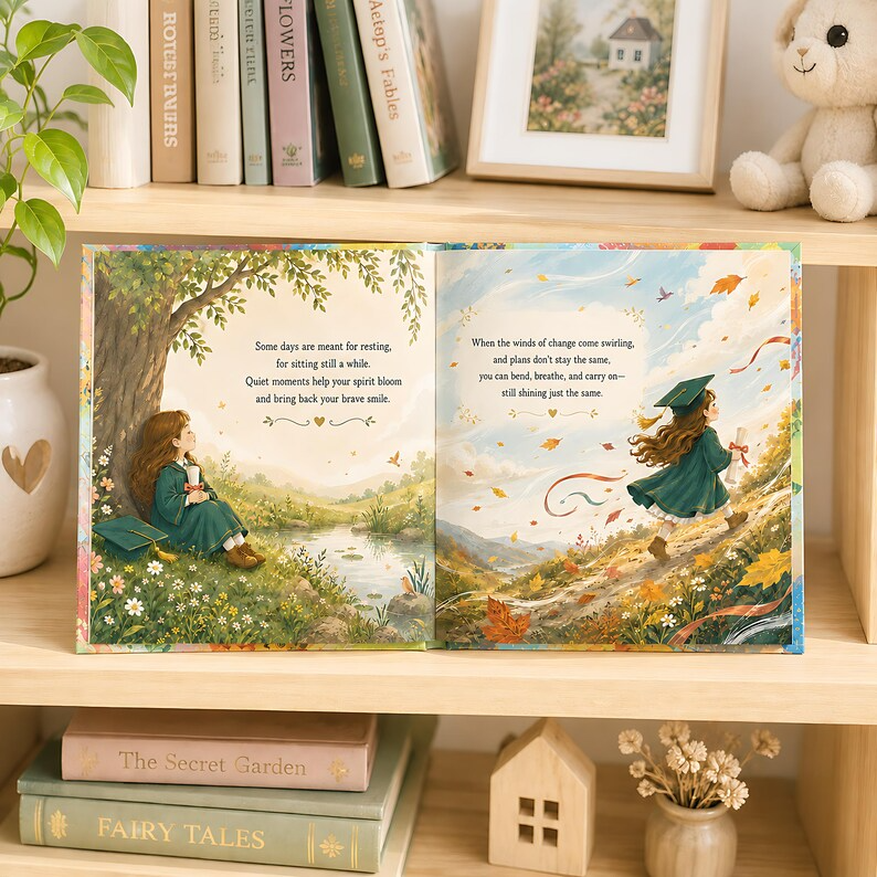 Personalized Graduation Book, Custom Child Name Keepsake Story, Where Brave Dreams Begin, Preschool Kindergarten Graduation Gift