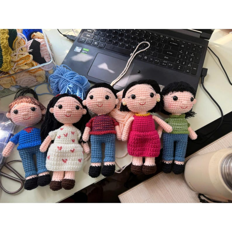 Personalized Crochet Doll, Portrait Doll, Custom Crochet Doll for newborn, baby shower gift, newborn gift, new dad gift, new mom gift