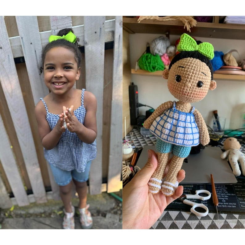 Black Girl Graduation Crochet Doll, Amigurumi Graduate Doll, Handmade African American Doll, College Graduation Gift, Custom Crochet Doll