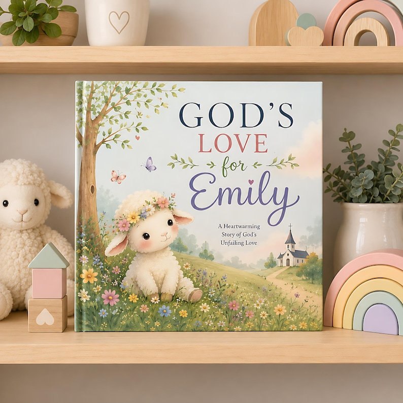 Personalized Christian Book for Kids, Custom Name God’s Love Storybook, Baptism Gift, Baby Dedication Keepsake, Faith Gift for Babies