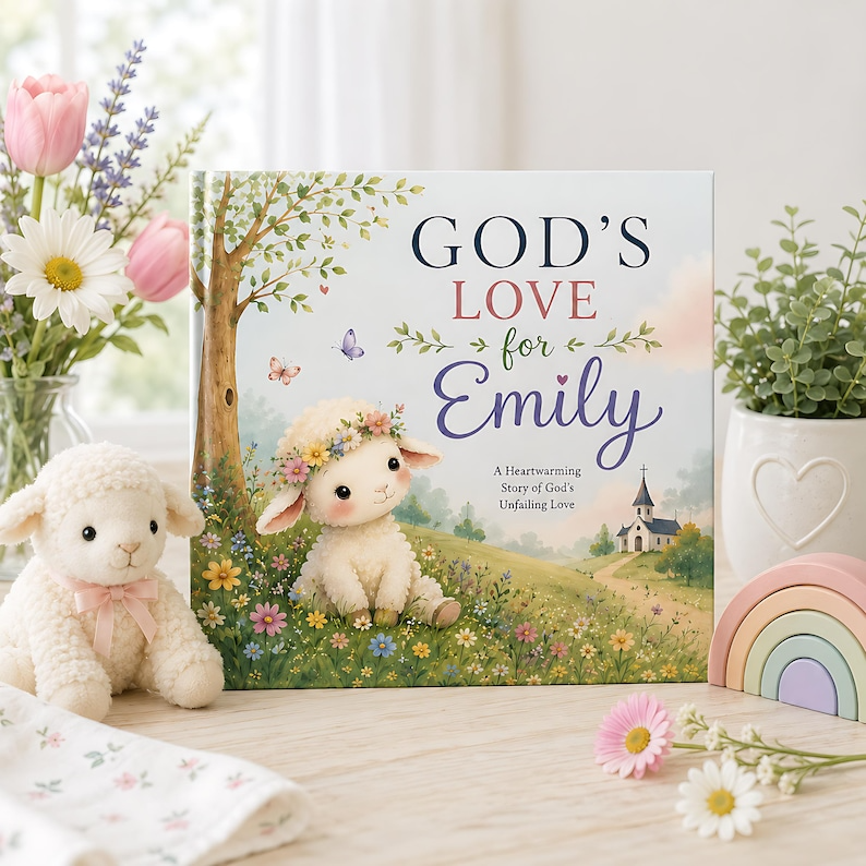 Personalized Christian Book for Kids, Custom Name God’s Love Storybook, Baptism Gift, Baby Dedication Keepsake, Faith Gift for Babies