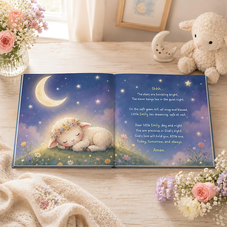 Personalized Christian Book for Kids, Custom Name God’s Love Storybook, Baptism Gift, Baby Dedication Keepsake, Faith Gift for Babies