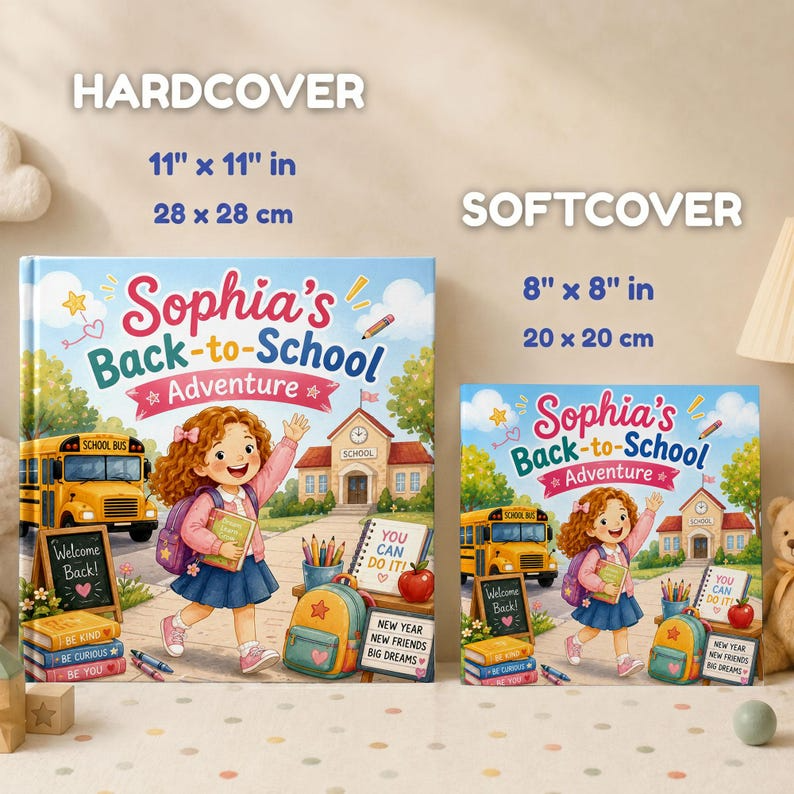 Custom First Day of School Story - Personalized Name Adventure Book - Custom Character Gift - Back to School Kids Book Boy Girl
