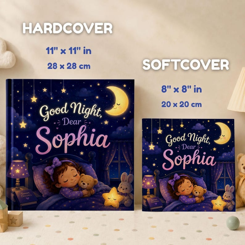 Custom Look-Alike Bedtime Story Book | Personalized Name Baby Book | First 1st Birthday Gift for Kids Boy Girl