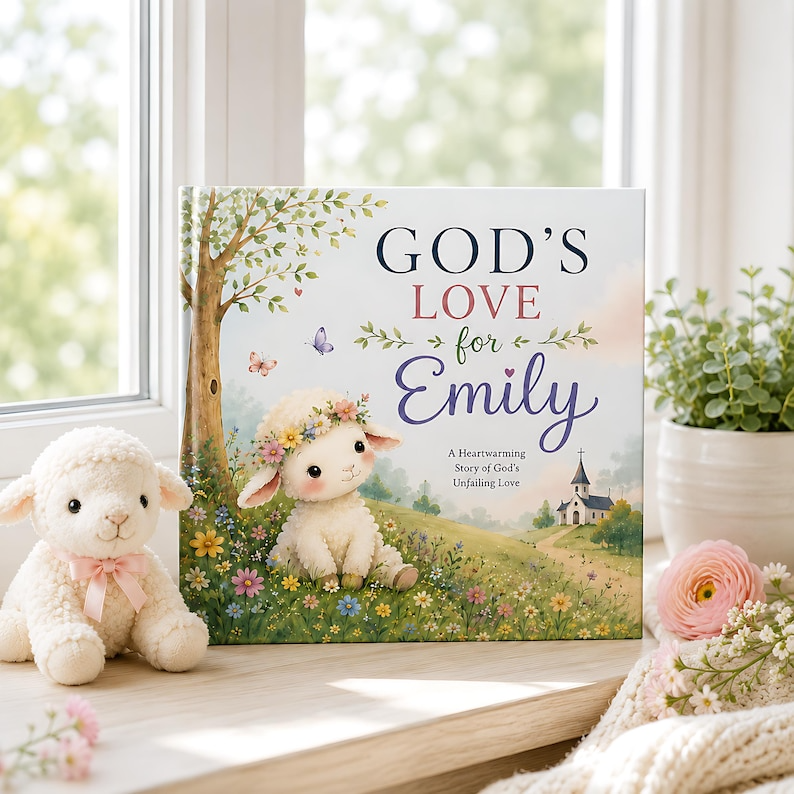 Personalized Christian Book for Kids, Custom Name God’s Love Storybook, Baptism Gift, Baby Dedication Keepsake, Faith Gift for Babies