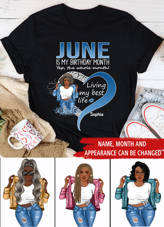 June Birthday Shirt, Custom Birthday Shirt, Queens Born In June, June Birthday Gifts, June Shirts For Woman