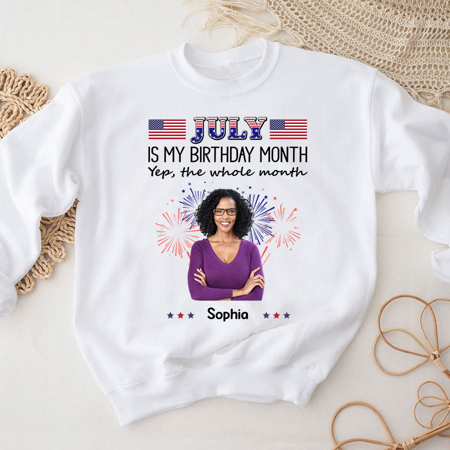 July Birthday Shirt, Custom Birthday Shirt, Queens Born In July, July Birthday Shirts For Woman, July Birthday Gifts, July Is My Birthday Month, Yep The Whole Month