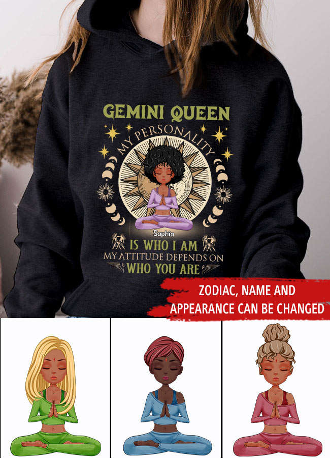 Personalized Birthday Shirts, Zodiac T Shirt, Zodiac Signs Shirt, Gemini Birthday T Shirt, Custom Birthday Gifts for Yoga Lovers