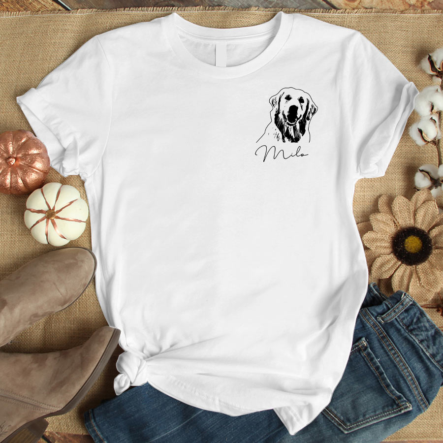 Custom Photo Dog, Personalized Dog Shirt, Gift For Dog Lover, Dog Mom Dad Shirt, Labrador Retriever Lover