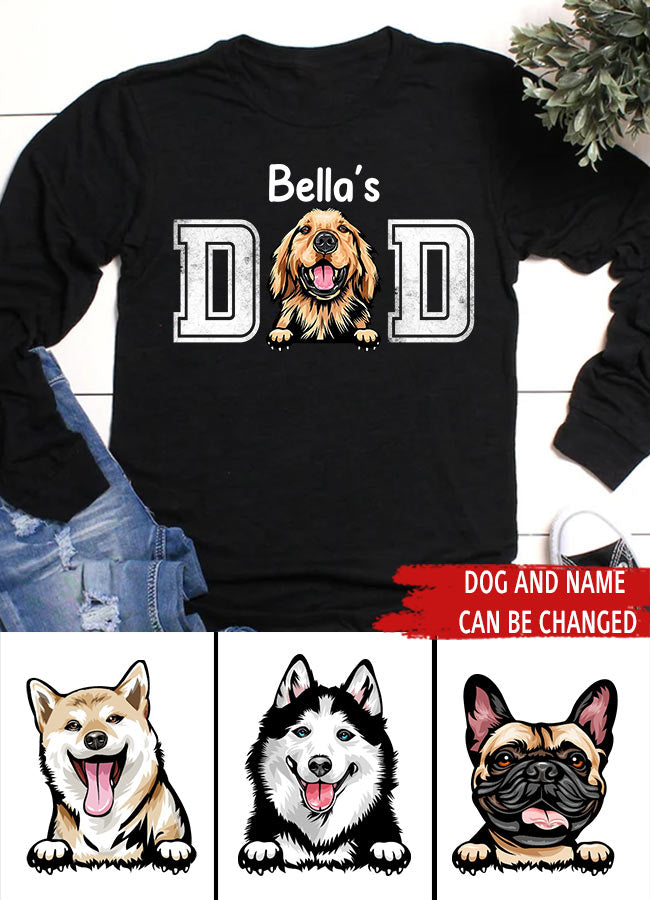 Happy Father&#39;s Day To The World&#39;s Best Dog Dad Ever Personalized Shirt, Personalized Father&#39;s Day Gift for Dog Lovers, Dog Dad