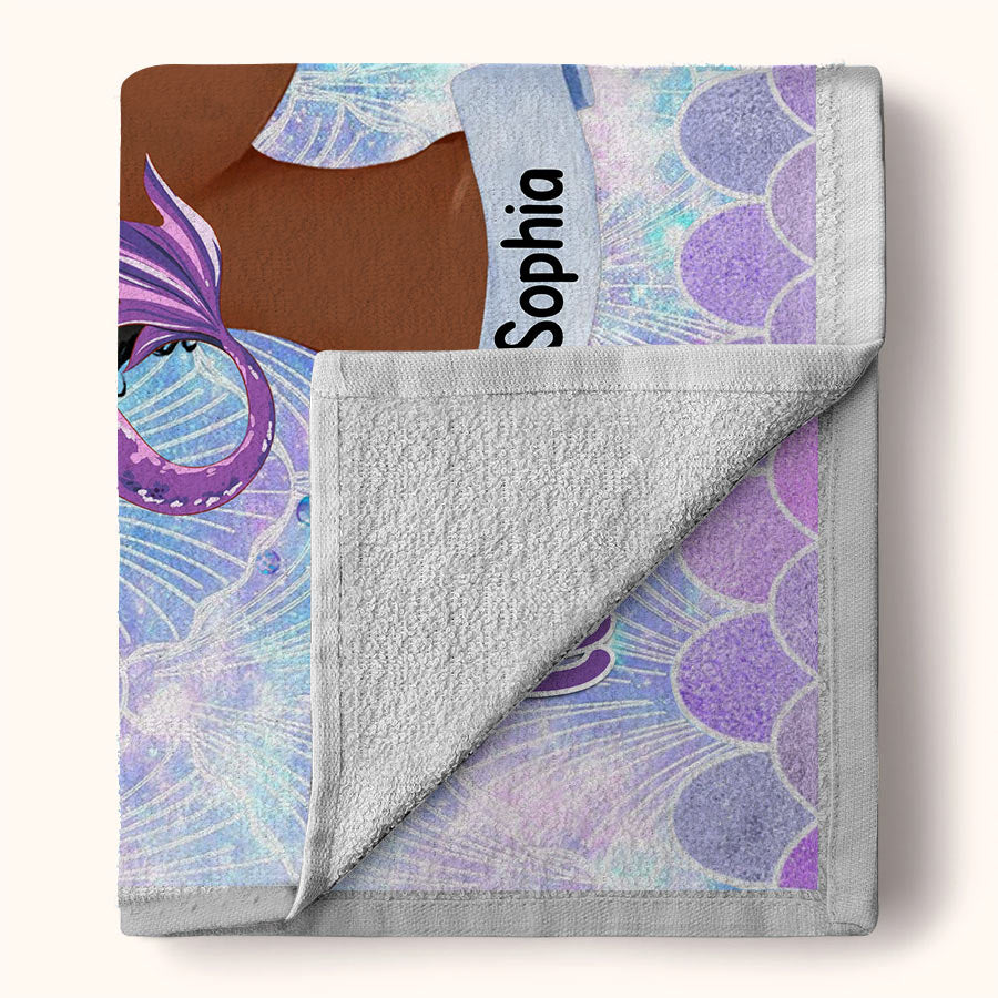 Funny Memaid Towel - Personalized Beach Towel, Birthday Gift For July Queen, July Birthday Gifts, July Birthday Gift Idea For Her