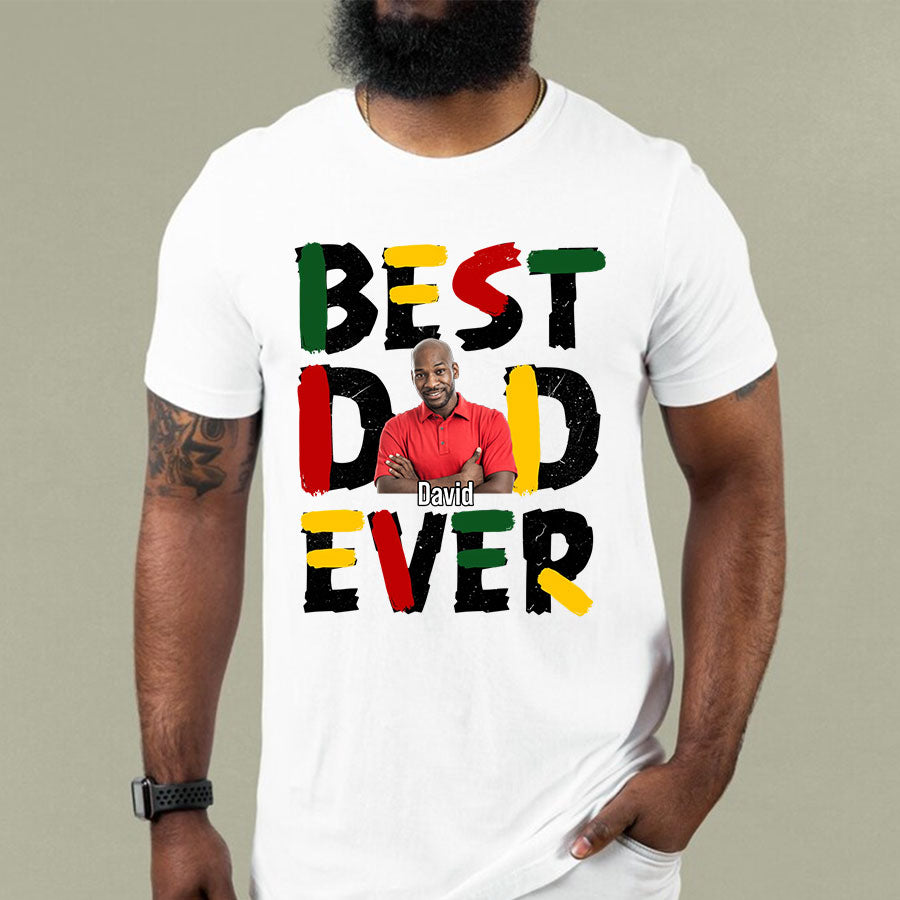 Personalized Fathers Day Shirts, Father‘s Day T Shirts, Custom Photo Father’s Day Gift Ideas From Son, Bonus Dad Shirt