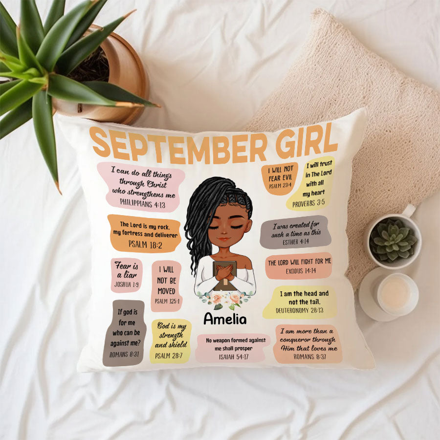 Personalized Pillow - Custom Birthday Gifts For September Girls, September Pillow, September Girl Birthday Gift