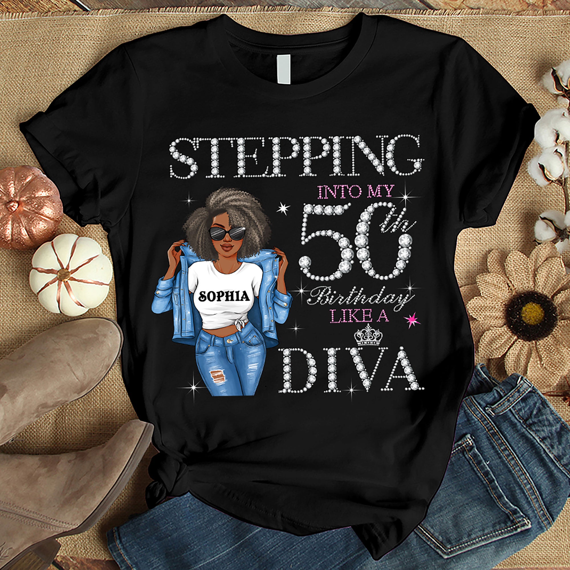 Personalized 50th Birthday Shirts, Custom Birthday Shirts, Turning 50 Shirt, Gifts For Women Turning 50, 50th Birthday Shirts For Her-YPT-HMT