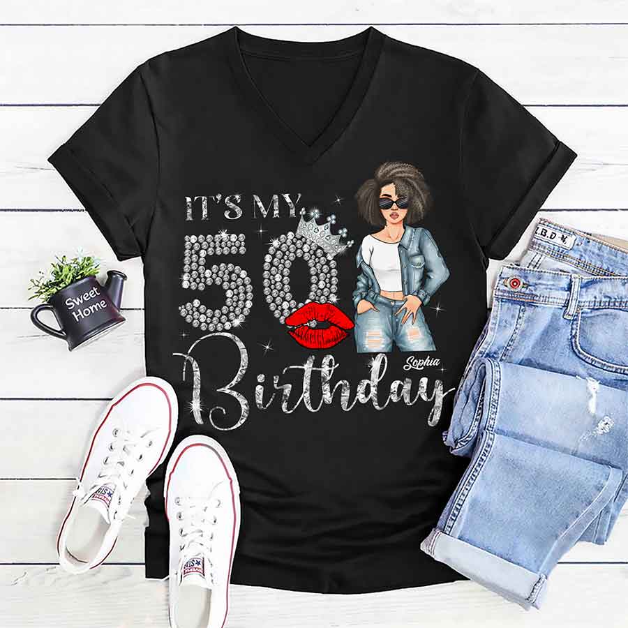50th Birthday Shirts, Custom Birthday Shirts, Turning 50 Shirt, Gifts For Women Turning 50, 50th Birthday Shirts For Her-YPT-ALK