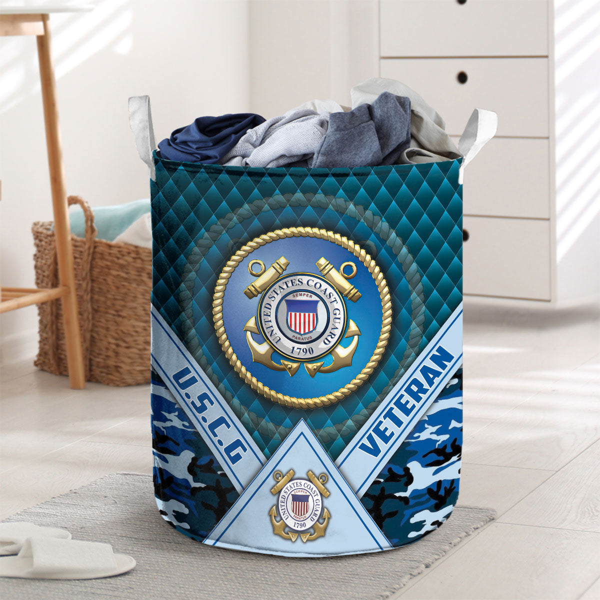 USCG camo laundry basket