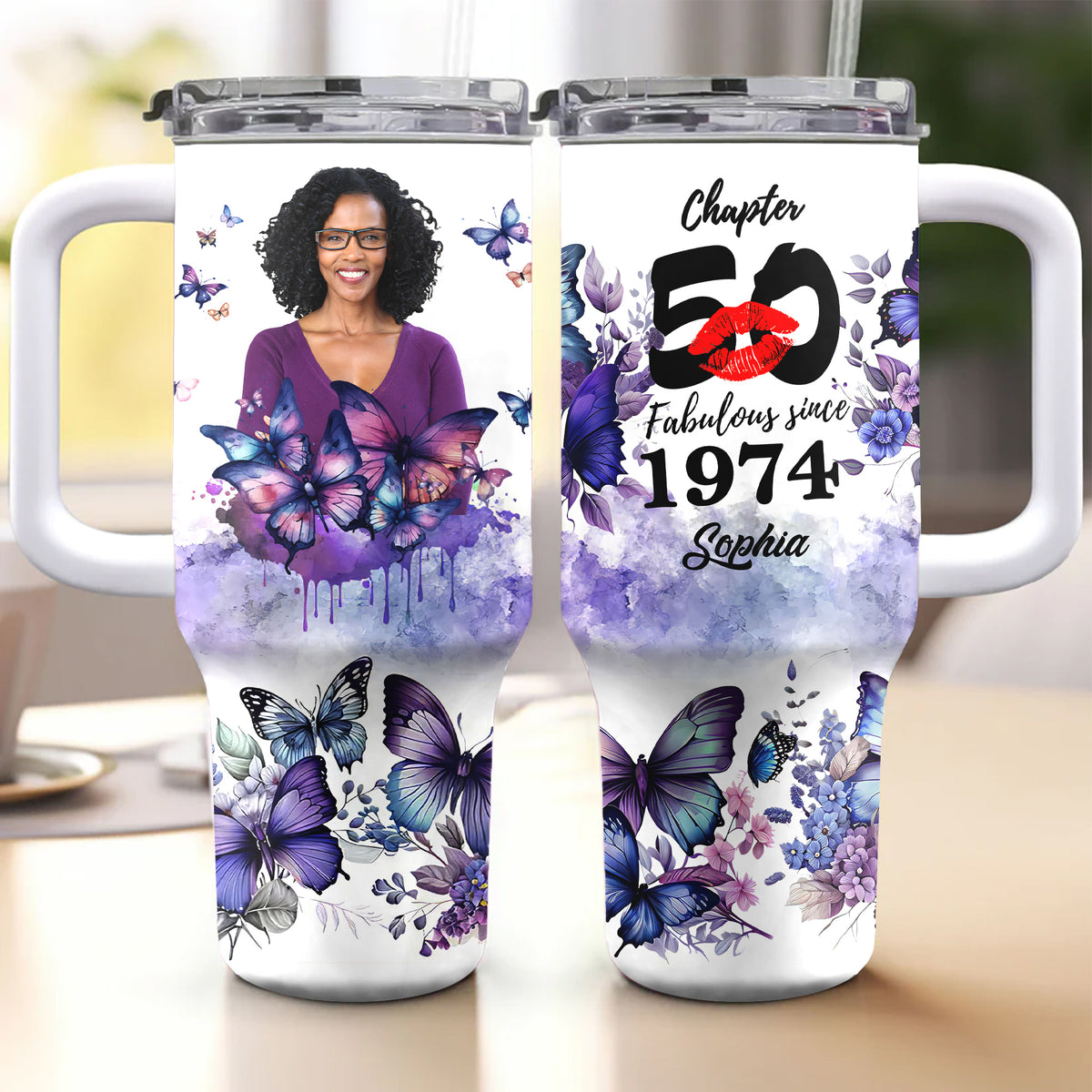 Personalized Tumbler With Straw, Gift Ideas 50th Birthday Woman-ALK