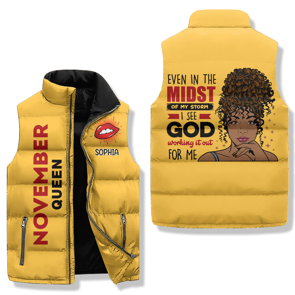 Puffer Vest - November Birthday Gifts, Custom Birthday Gift, Queens Are Born In November