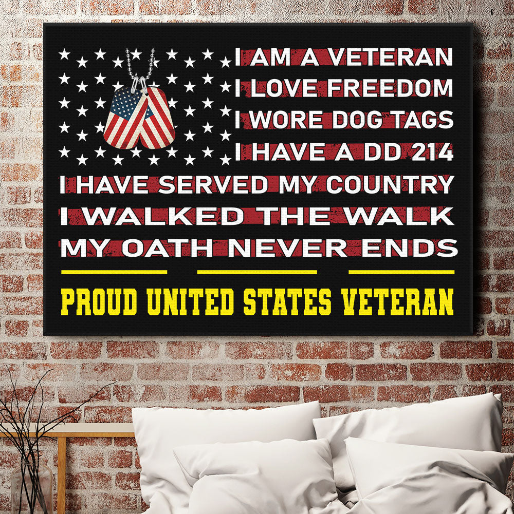 Proud United States Veteran Canvas