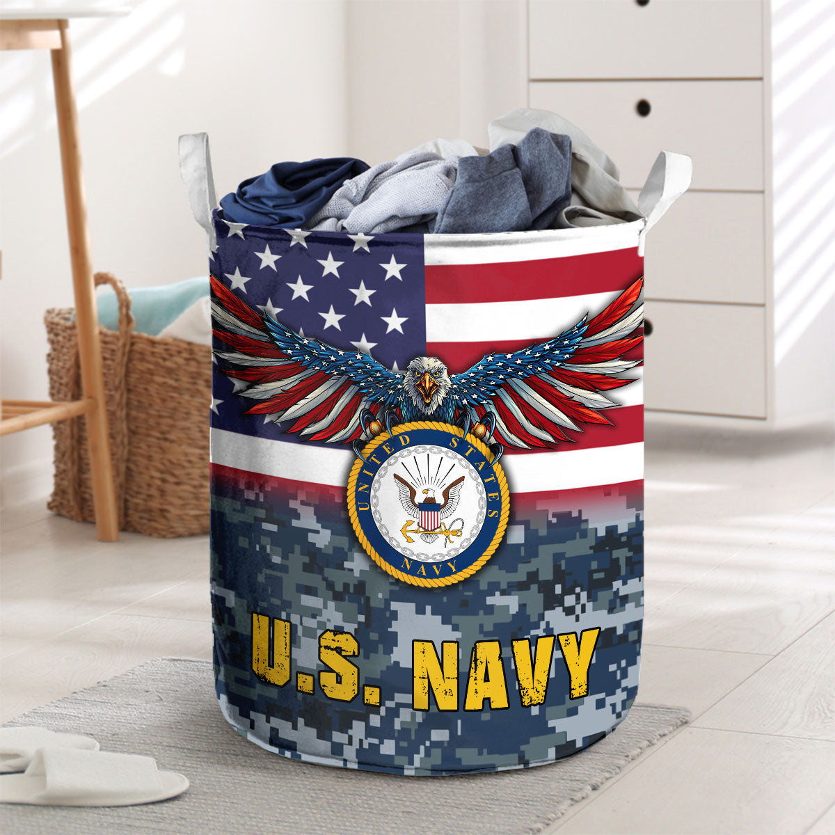 U.S. Navy Eagle Laundry Basket