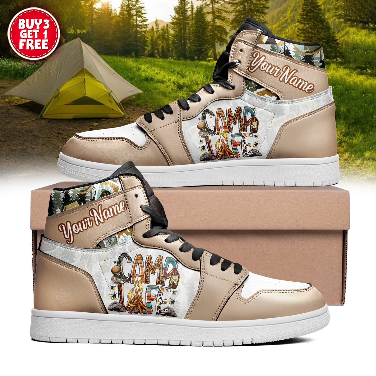 Personalized Shoe - Gift For Camping Lovers