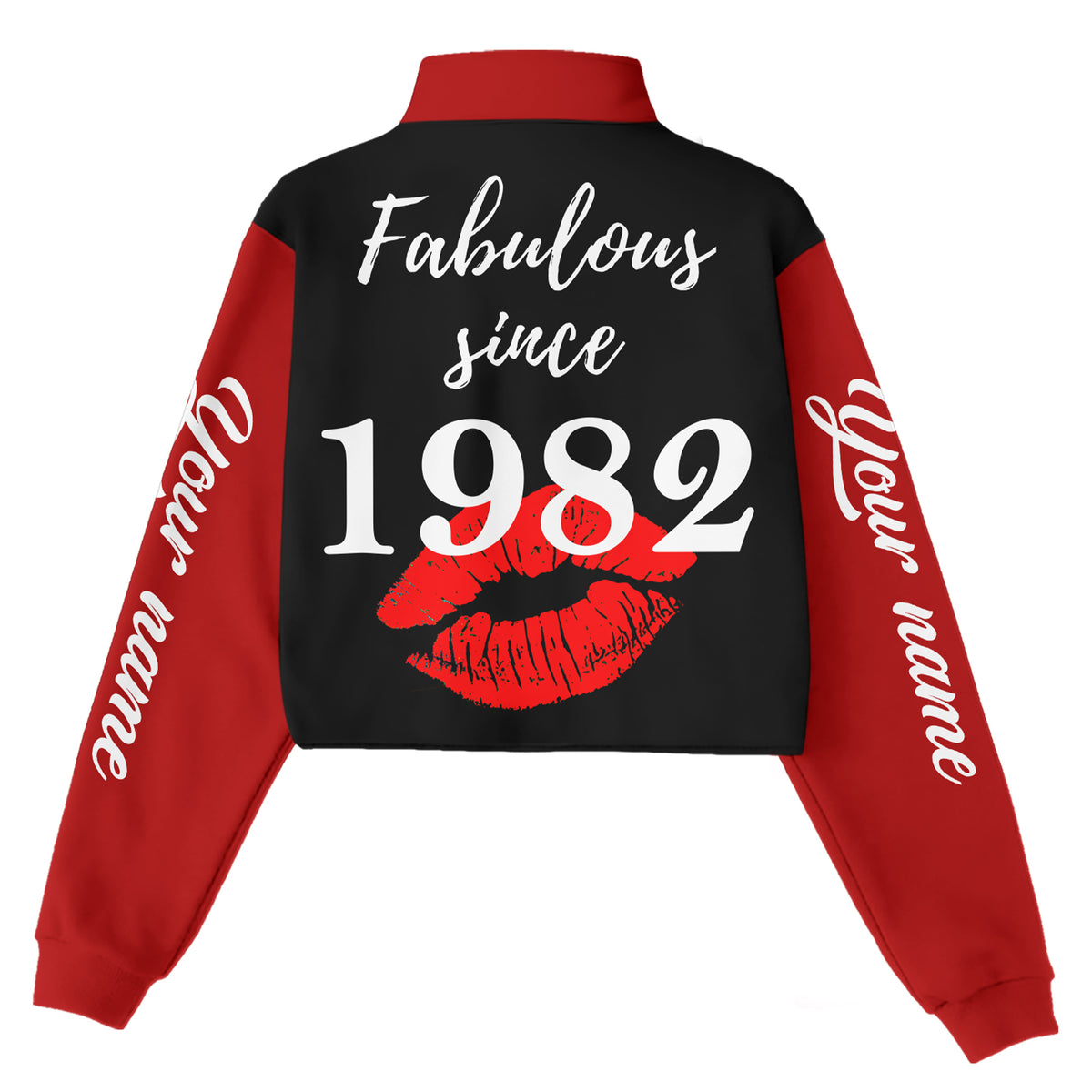 Women‘s Lapel Collar Cropped Sweatshirt - Chapter 44, Fabulous Since 1982 - ALK