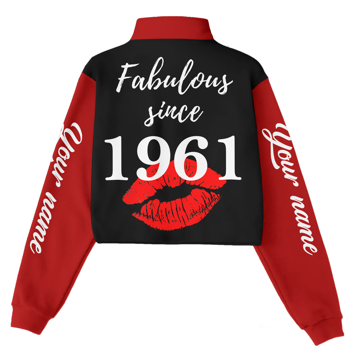 Women‘s Lapel Collar Cropped Sweatshirt - Chapter 64, Fabulous Since 1961 - ALK