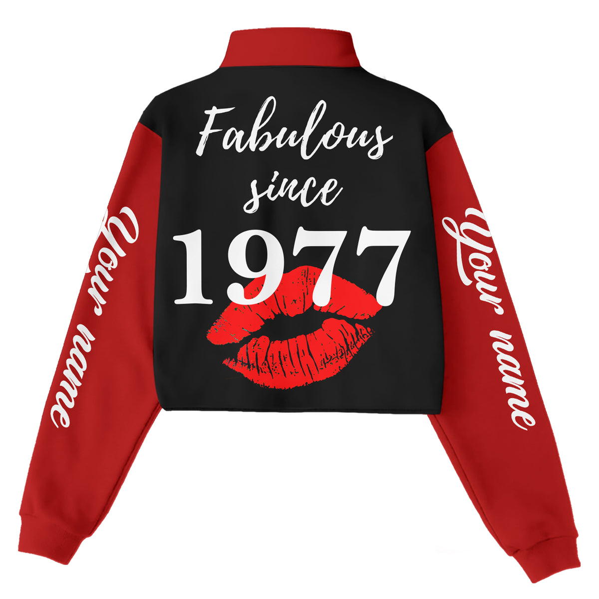 Women‘s Lapel Collar Cropped Sweatshirt - Chapter 48, Fabulous Since 1977 - ALK